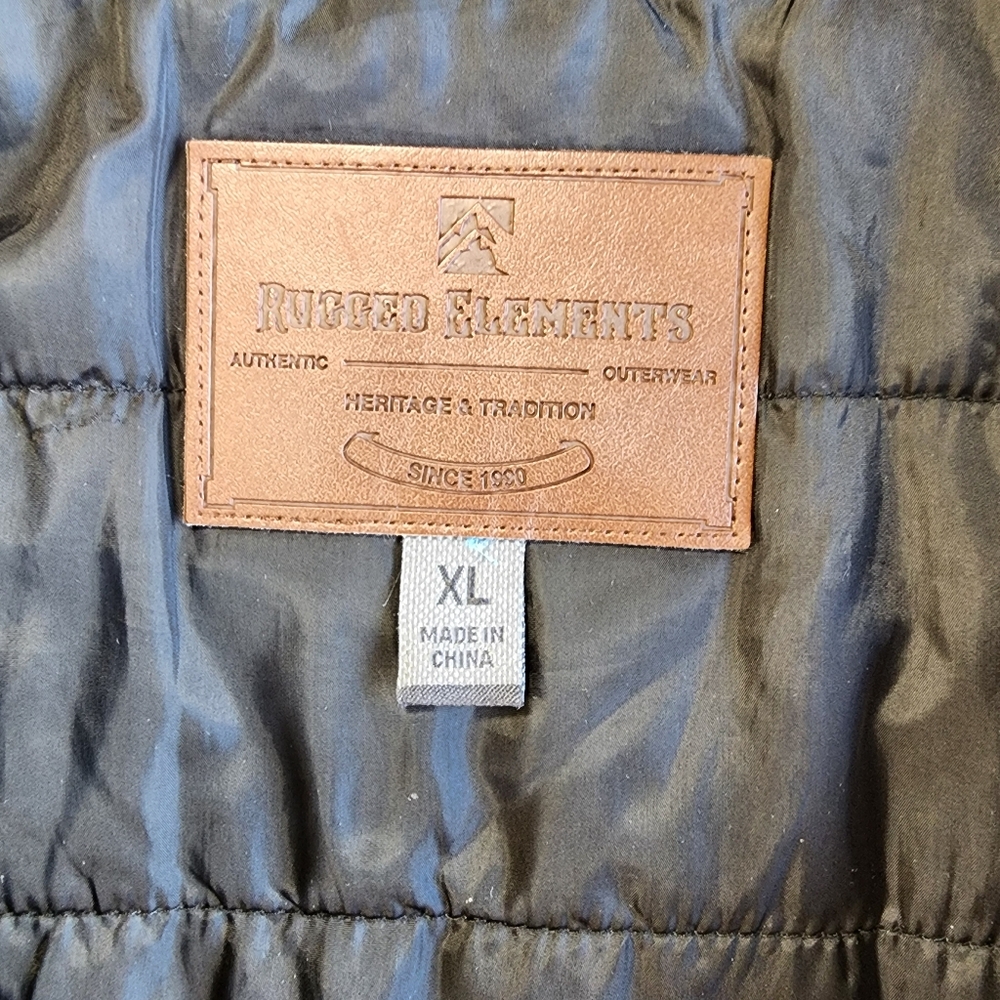 Rugged Elements Utility Jacket Men Size XL Plaid Camping Cotton Blend - Picture 11 of 16